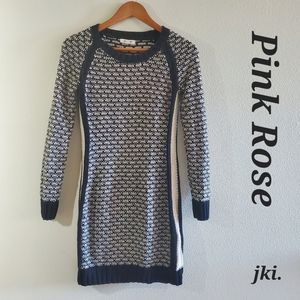 Pink Rose Womens Winter Knitted Mini Dress